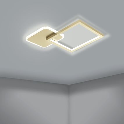 Eglo - LED dimbar taklampa LED/15W/230V guld + fjärrkontroll