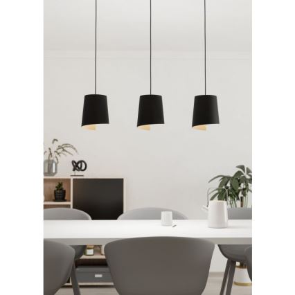Eglo - Ljuskrona med upphängningsrem 3xE27/40W/230V