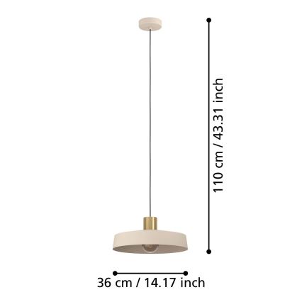 Eglo - Ljuskrona med textilsladd 1xE27/40W/230V