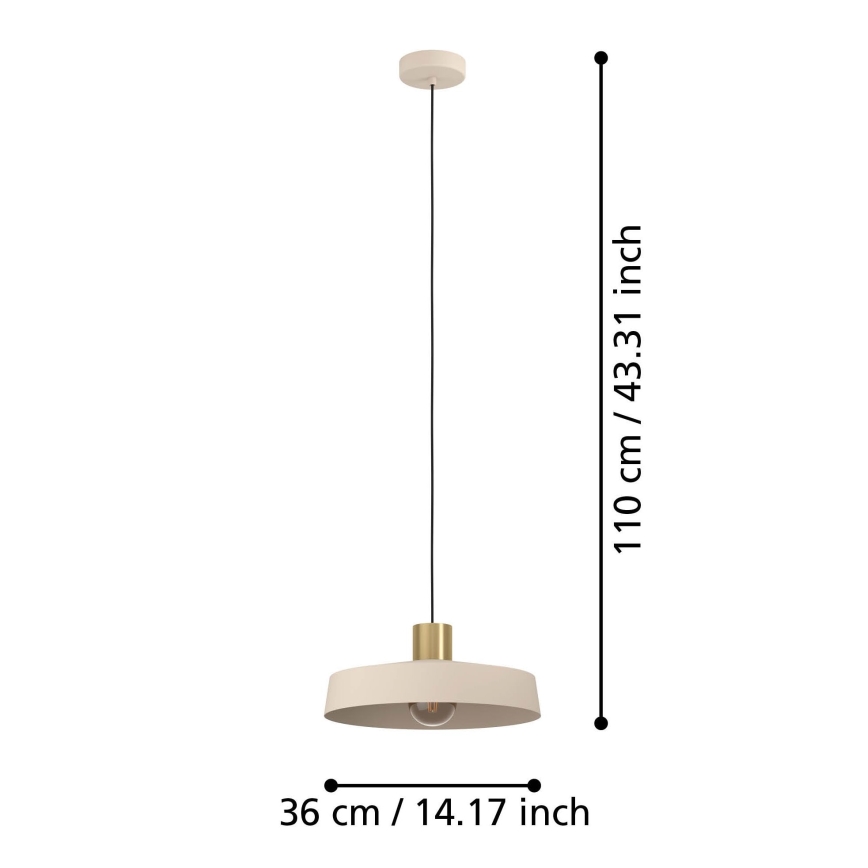 Eglo - Ljuskrona med textilsladd 1xE27/40W/230V