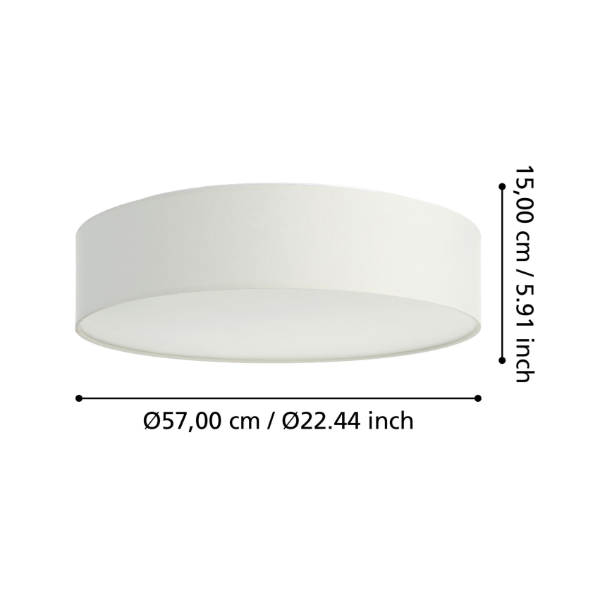 Eglo - LED RGBW Ljusreglerad taklampa LED/35W/230V 2700-6500K vit