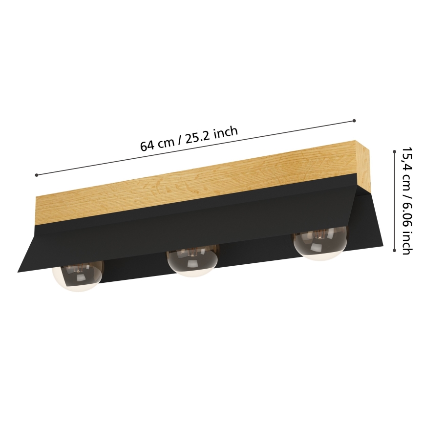 Eglo - Taklampa 3xE27/40W/230V