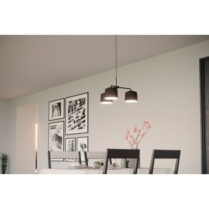 Eglo - Ljuskrona med upphängningsrem 3xE27/40W/230V