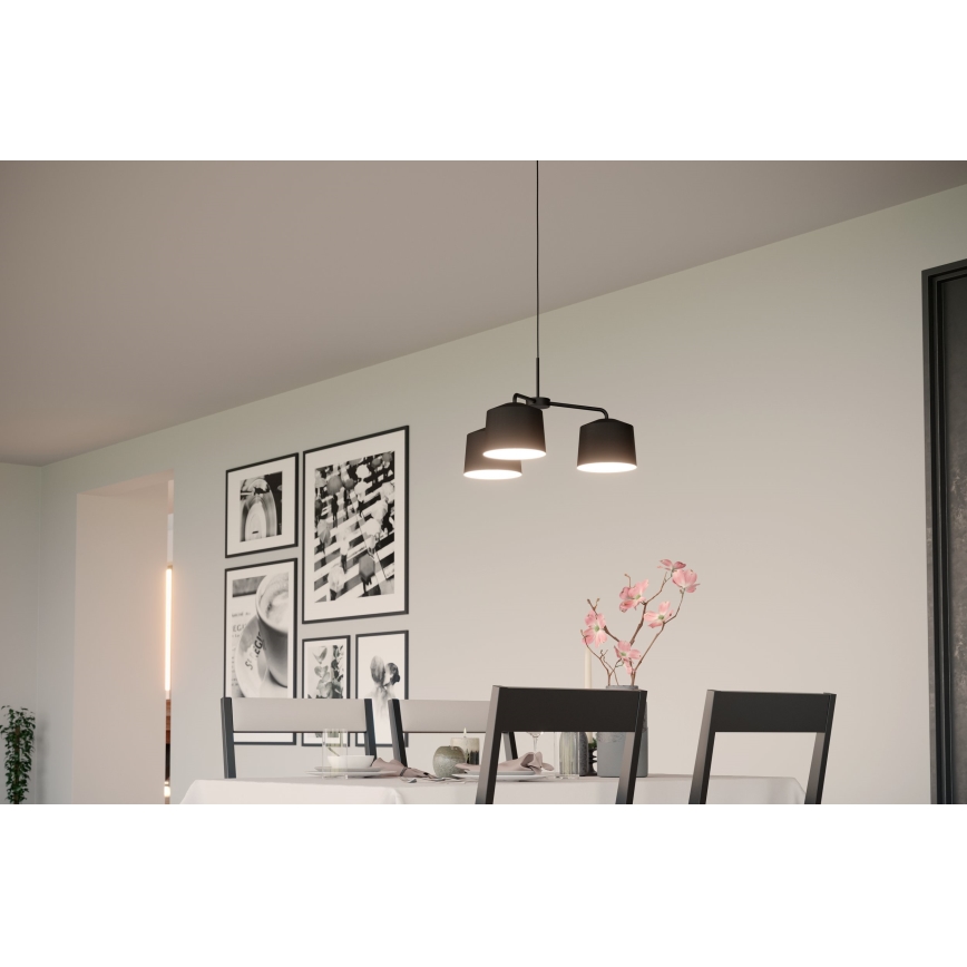 Eglo - Ljuskrona med upphängningsrem 3xE27/40W/230V