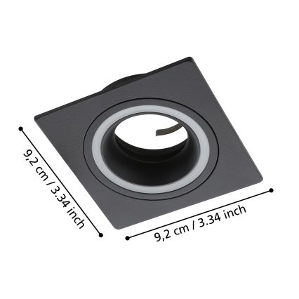 Eglo - Infälld lampa 1xGU10/35W/230V antracit