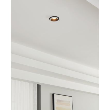 Eglo - Infälld lampa 1xGU10/35W/230V svart