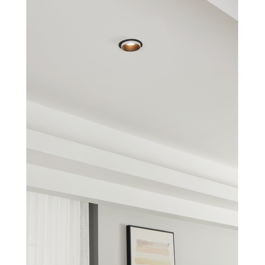 Eglo - Infälld lampa 1xGU10/35W/230V svart