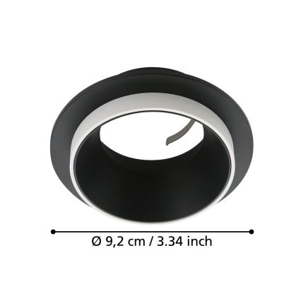 Eglo - Infälld lampa 1xGU10/35W/230V svart