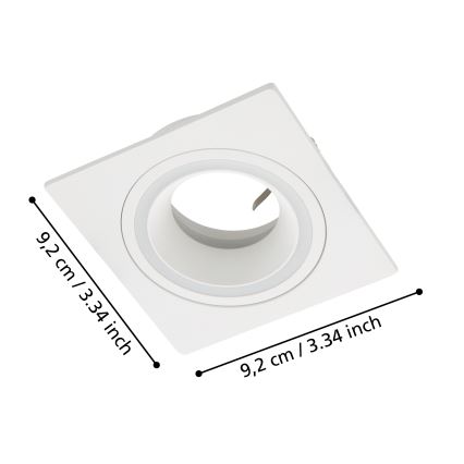 Eglo - Infälld lampa 1xGU10/35W/230V vit