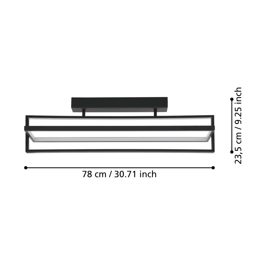Eglo - LED dimbar taklampa LED/34W/230V + fjärrkontroll