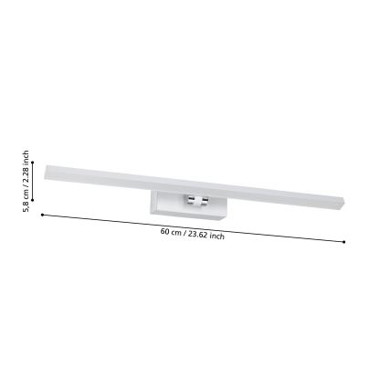Eglo - Badrumsspegel med LED-belysning LED/5W/230V IP44 vit