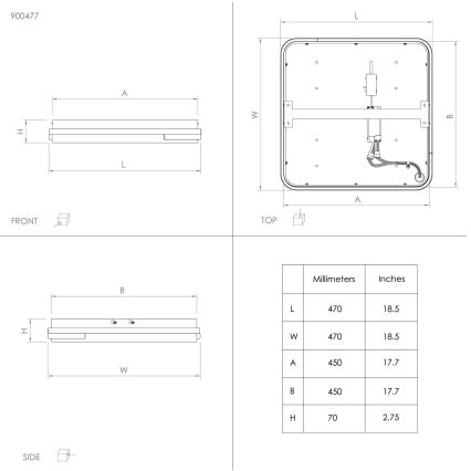 Eglo - LED RGBW Ljusreglerad taklampa LED/22W/230V 2700-6500K