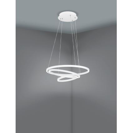 Eglo - LED ljusreglerad ljuskrona på snöre LED/43,2W/230V vit