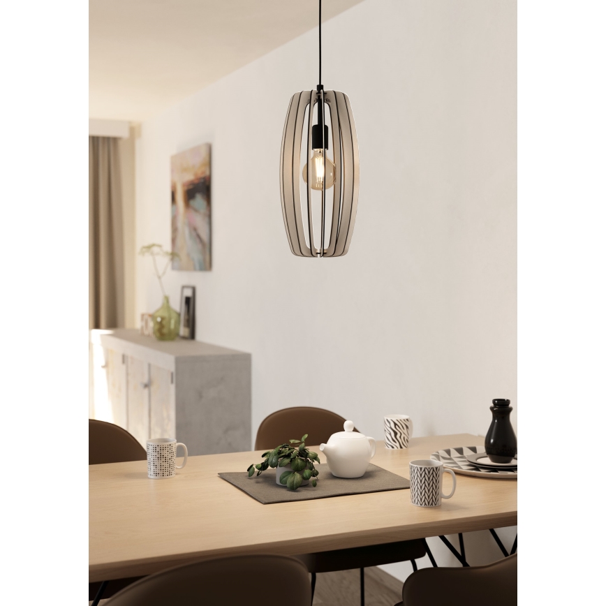 Eglo - Ljuskrona med upphängningsrem 1xE27/40W/230V grädde
