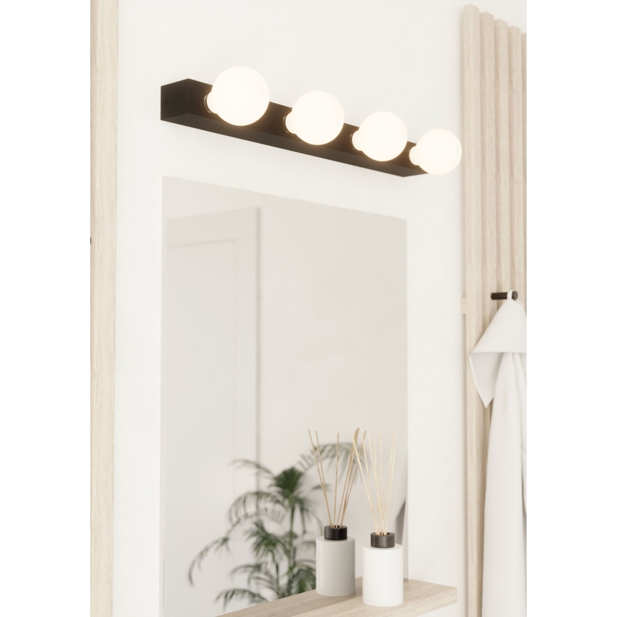 Eglo - Vägglampa 4xE27/40W/230V svart