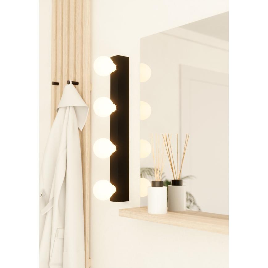 Eglo - Vägglampa 4xE27/40W/230V svart