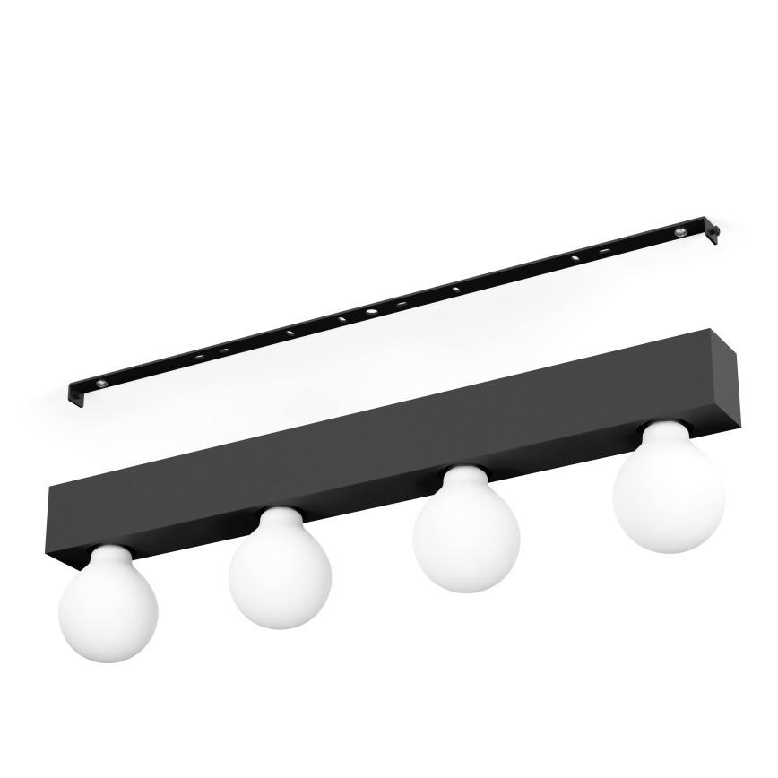Eglo - Vägglampa 4xE27/40W/230V svart