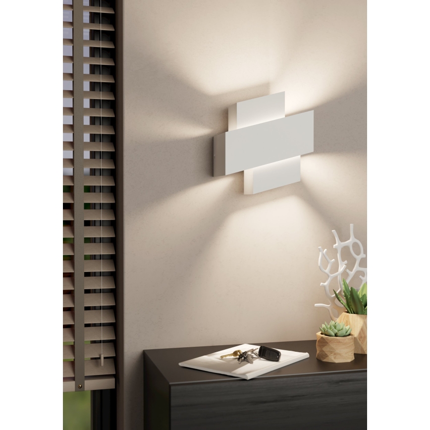Eglo - Vägglampa 1xE27/40W/230V vit