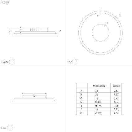 Eglo - LED taklampa LED/27W/230V