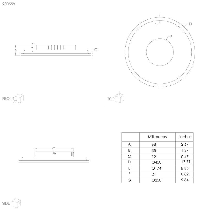 Eglo - LED taklampa LED/27W/230V