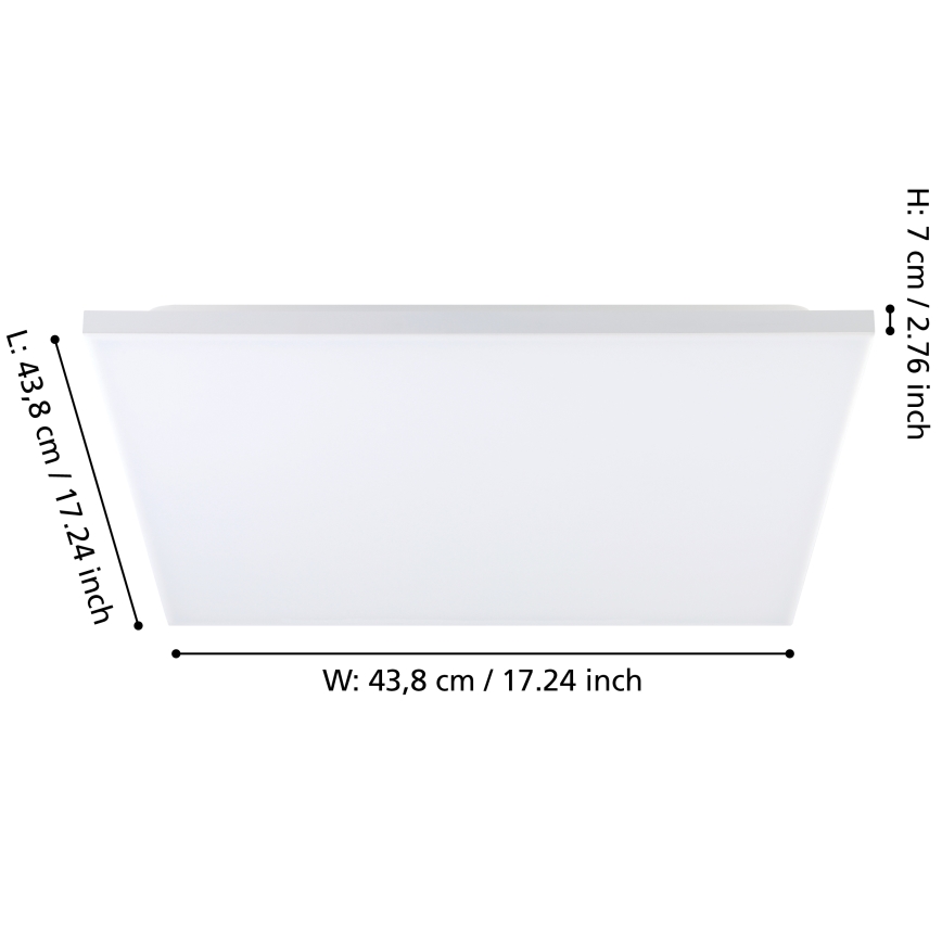 Eglo - LED RGBW Ljusreglerad taklampa LED/20,5W/230V 3000-6500K + fjärrkontroll