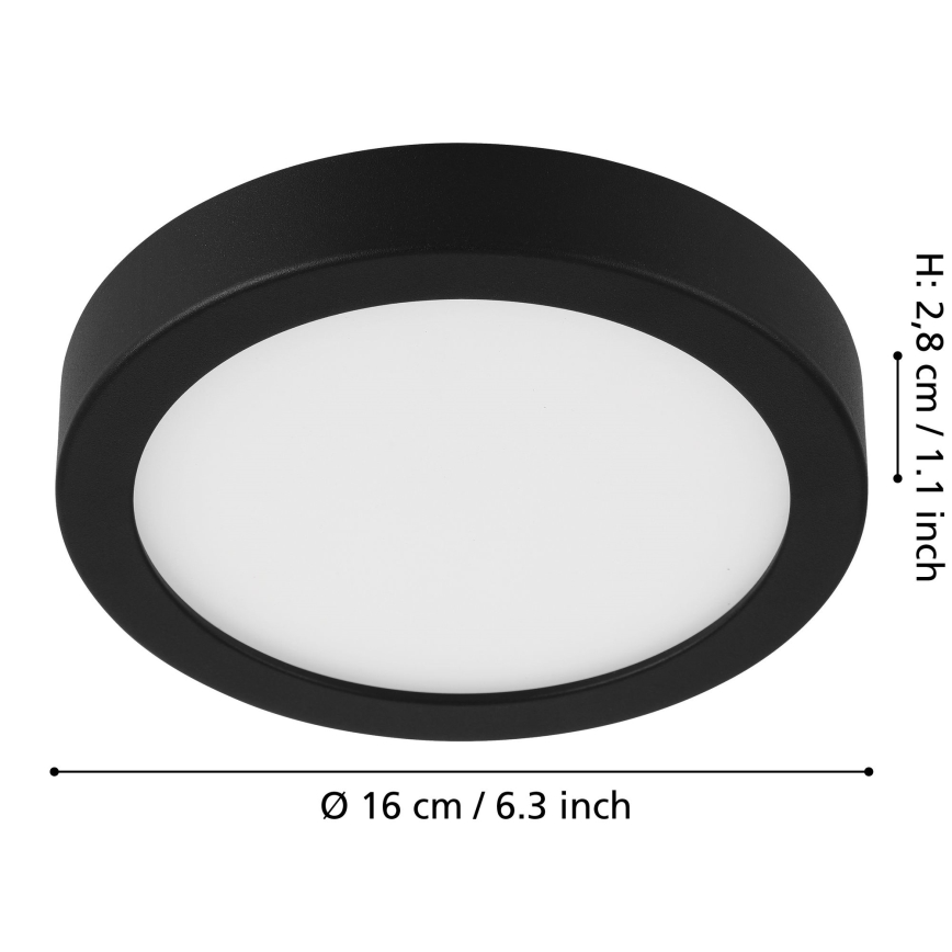 Eglo - LED ljusreglerad taklampa LED/11W/230V svart