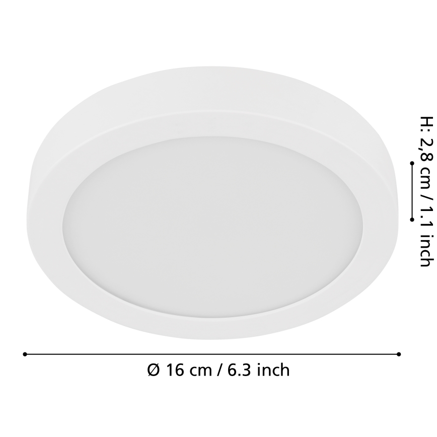 Eglo - LED ljusreglerad taklampa LED/11W/230V vit