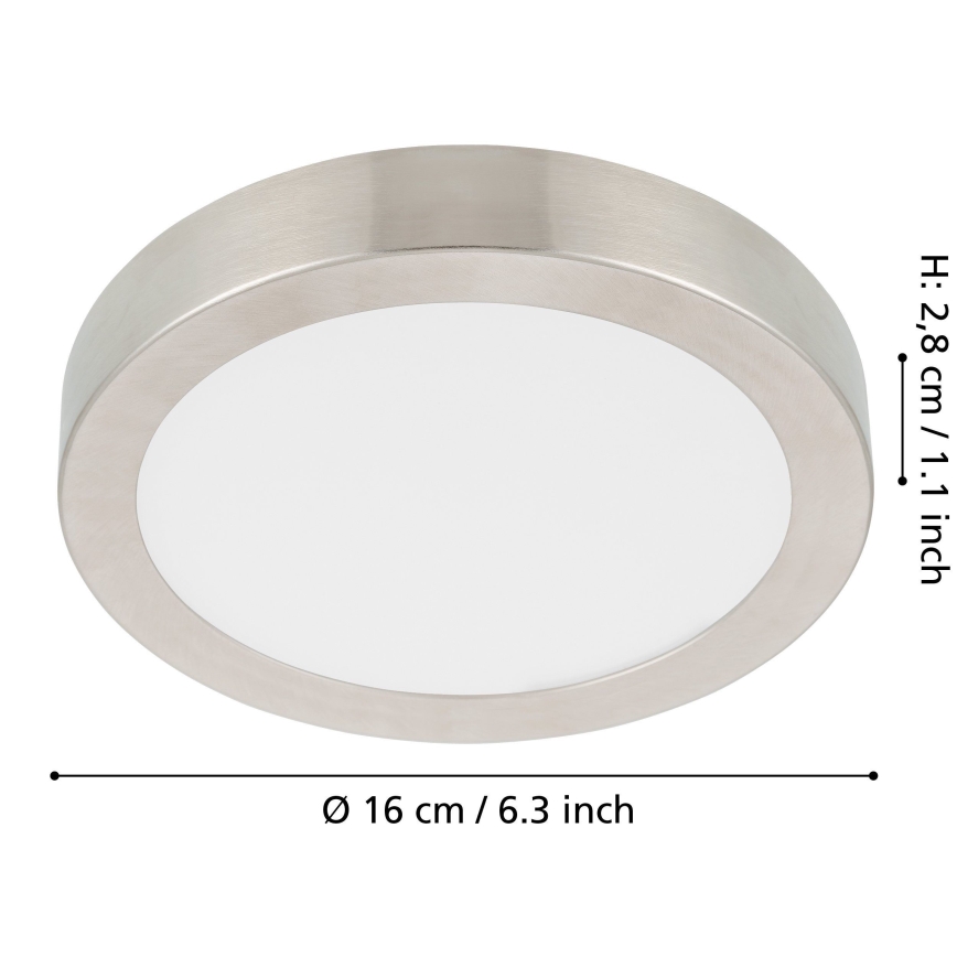 Eglo - LED Dimbar taklampa LED/11W/230V matt krom