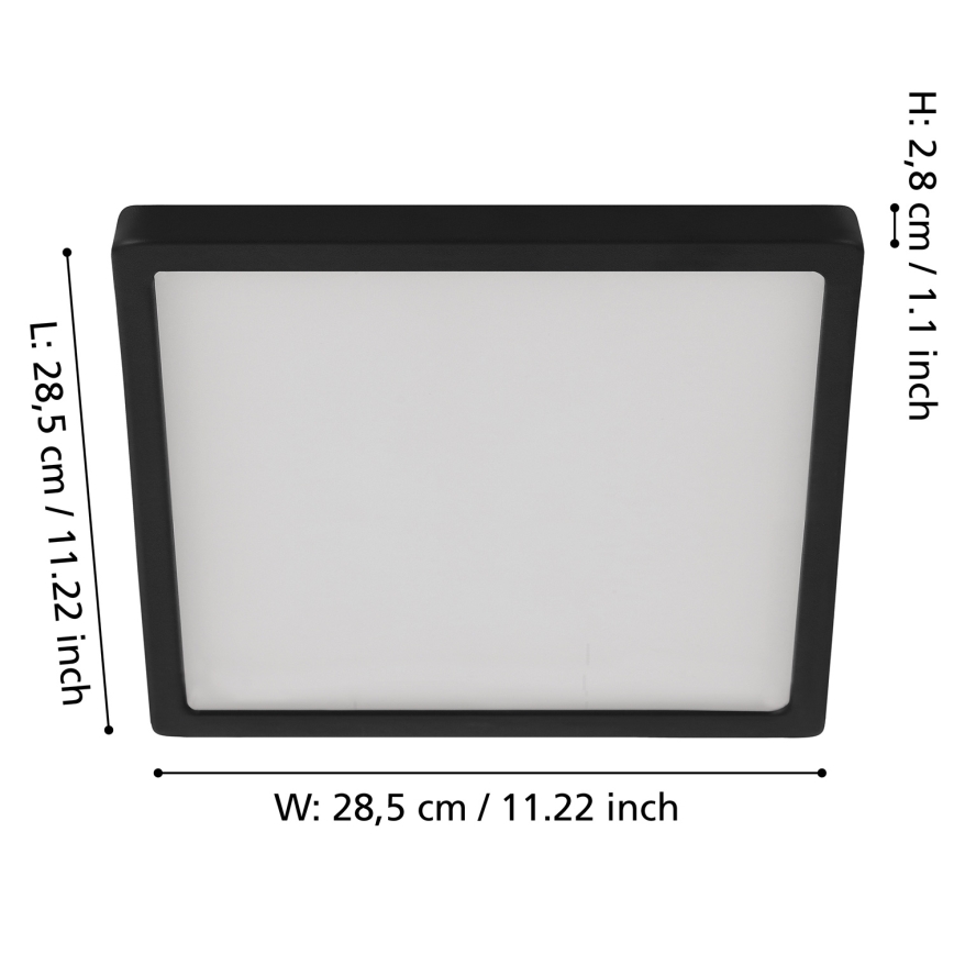 Eglo - LED ljusreglerad taklampa LED/20,5W/230V svart