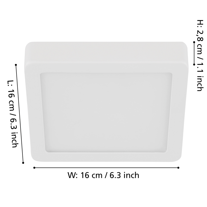 Eglo - LED ljusreglerad taklampa LED/11W/230V vit