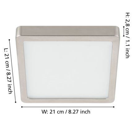 Eglo - LED Dimbar taklampa LED/17W/230V matt krom