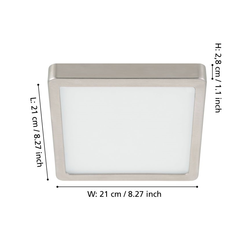 Eglo - LED Dimbar taklampa LED/17W/230V matt krom