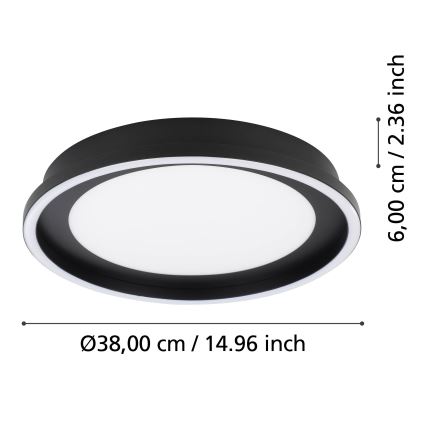 Eglo - LED Dimbar taklampa LED/21,5W/230V + fjärrkontroll