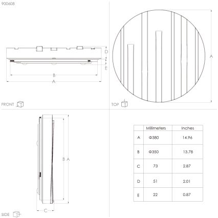 Eglo - LED Taklampa LED/19,5W/230V Ø 38 cm