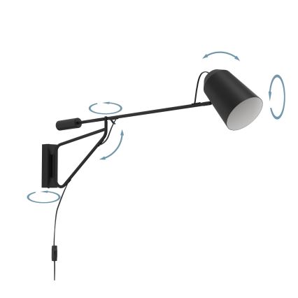 Eglo - Vägglampa 1xE27/28W/230V