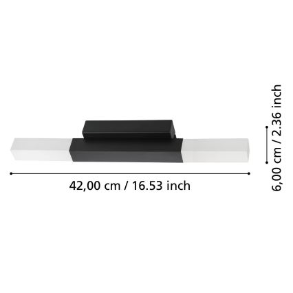 Eglo - LED Vägglampa för badrum 2xLED/5,5W/230V IP44
