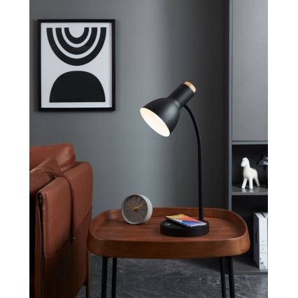 Eglo - LED Ljusreglerad lampa med trådlös laddning LED/5,5W/230V