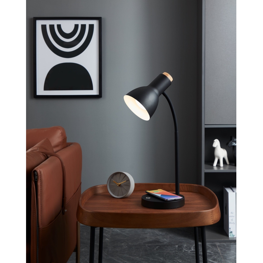 Eglo - LED Ljusreglerad lampa med trådlös laddning LED/5,5W/230V
