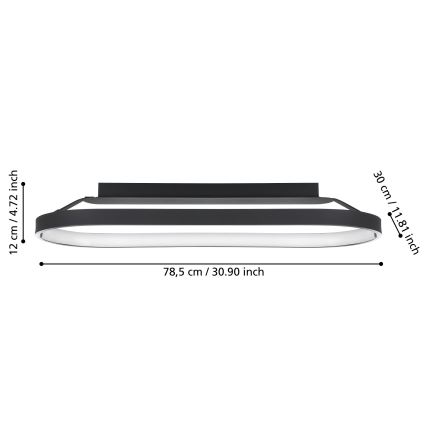 Eglo - LED dimbar taklampa LED/27W/230V