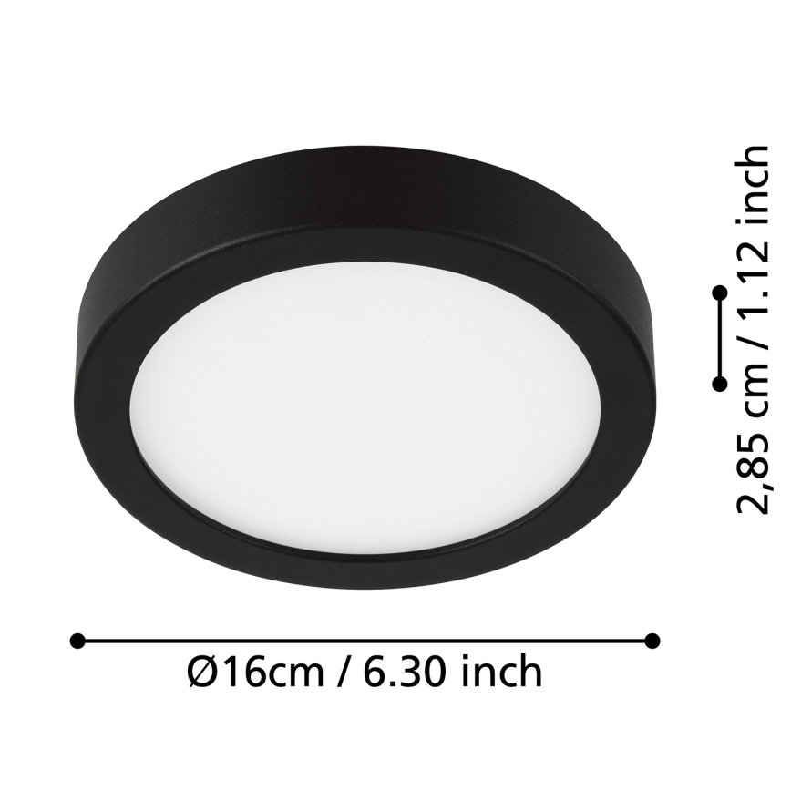 Eglo - LED taklampa för badrum LED/11W/230V IP44 svart