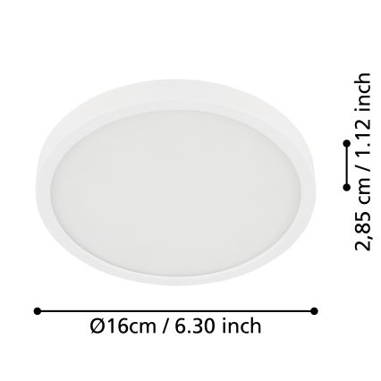 Eglo - LED taklampa för badrum LED/11W/230V IP44 vit