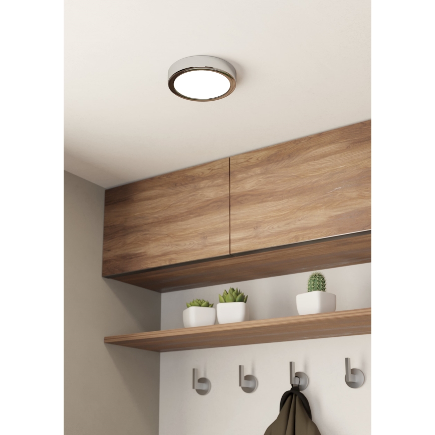 Eglo - LED taklampa för badrum LED/11W/230V IP44 skinande krom