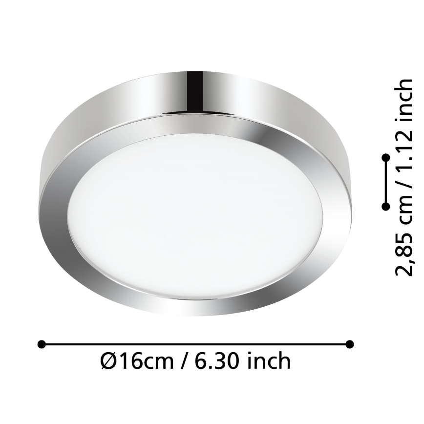 Eglo - LED taklampa för badrum LED/11W/230V IP44 skinande krom