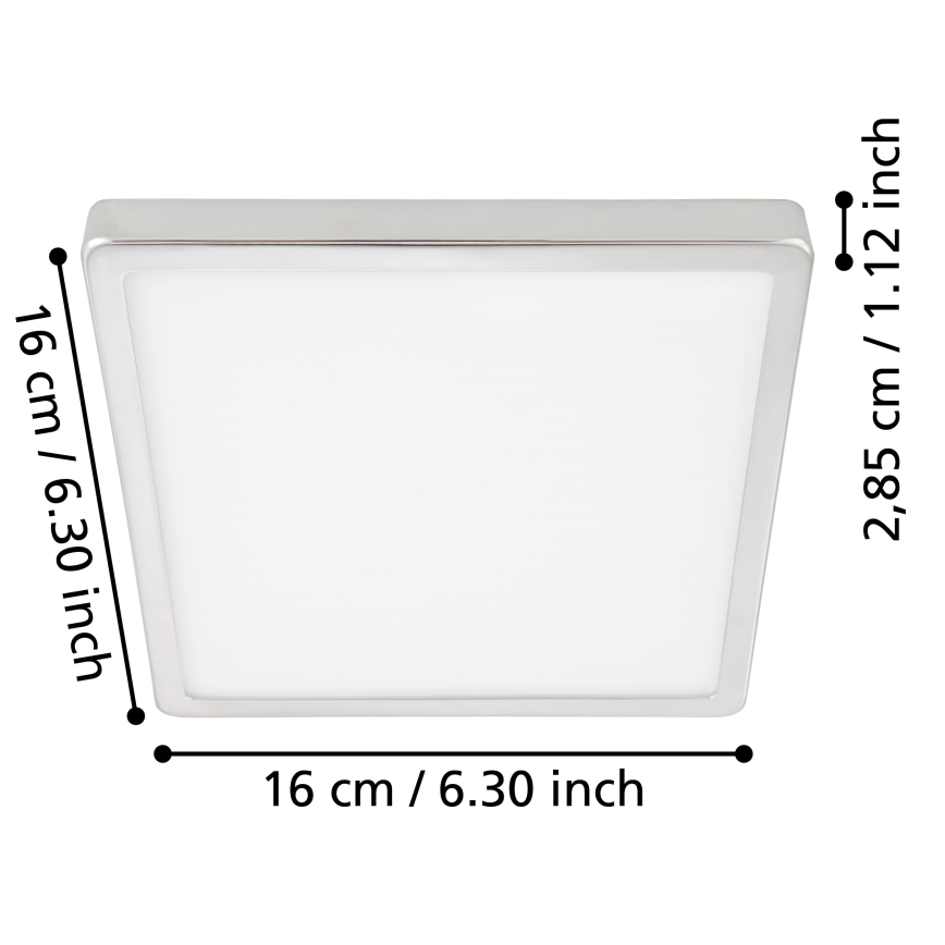 Eglo - LED taklampa för badrum LED/11W/230V IP44 skinande krom
