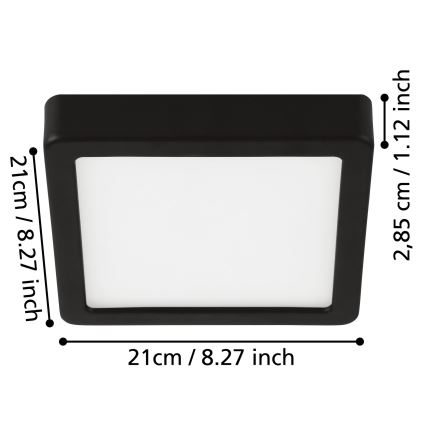 Eglo - LED taklampa för badrum LED/17W/230V IP44 skinande krom