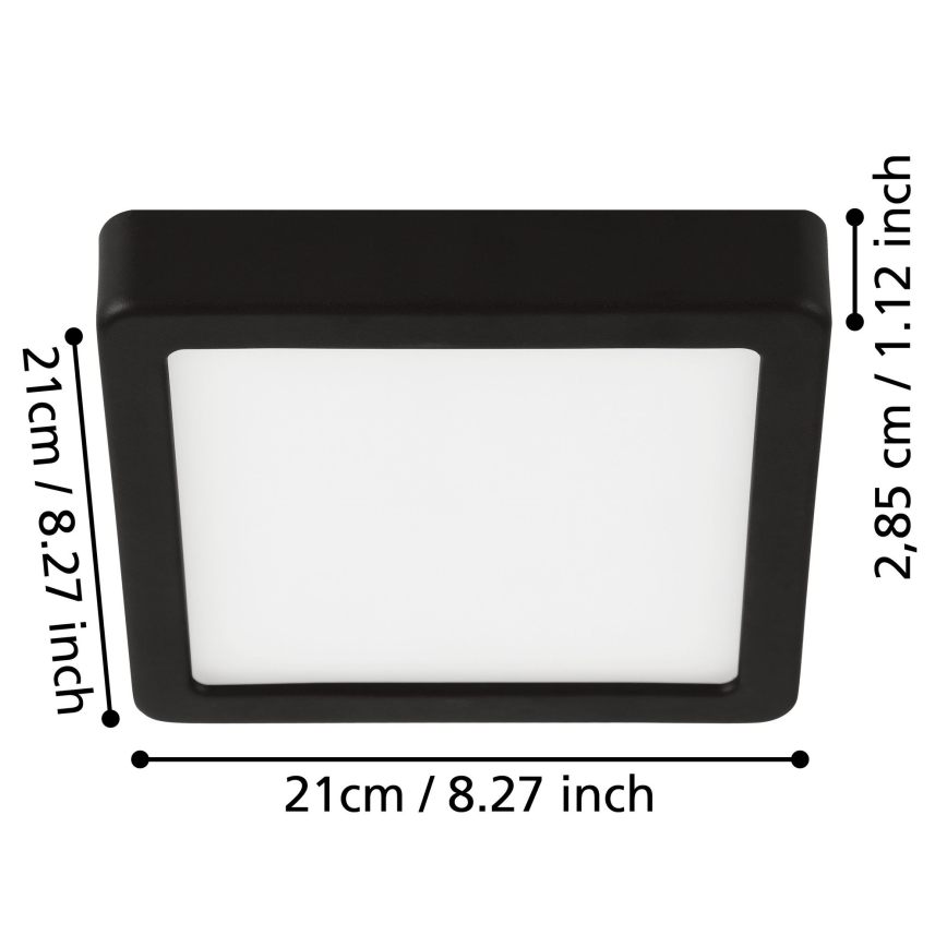 Eglo - LED taklampa för badrum LED/17W/230V IP44 skinande krom