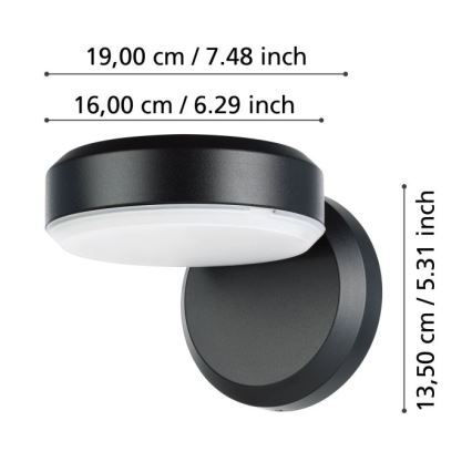 Eglo - LED vägglampa för utomhusbruk LED/10,8/230V IP54