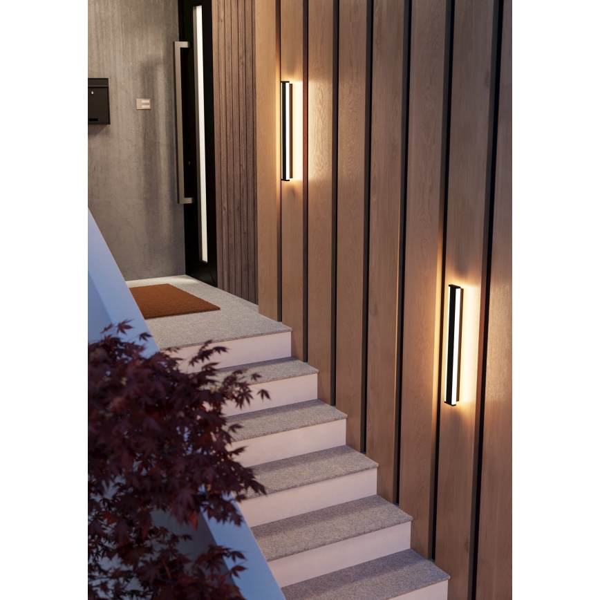 Eglo - LED vägglampa för utomhusbruk 2xLED/7W/230V 3000K IP55 svart
