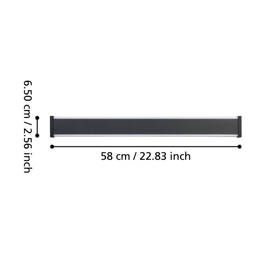 Eglo - LED vägglampa för utomhusbruk 2xLED/7W/230V 3000K IP55 svart