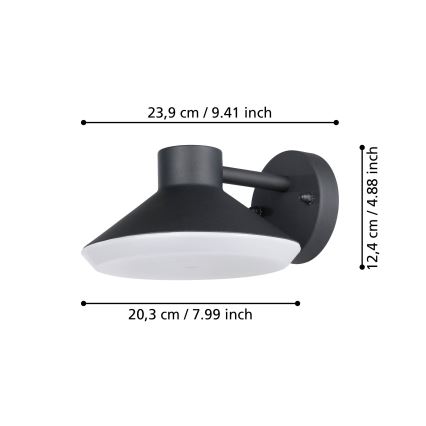 Eglo - LED vägglampa för utomhusbruk 1xGU10/4,6W/230V IP44